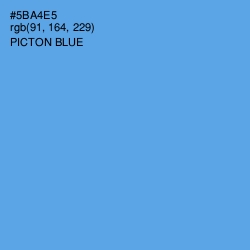 #5BA4E5 - Picton Blue Color Image